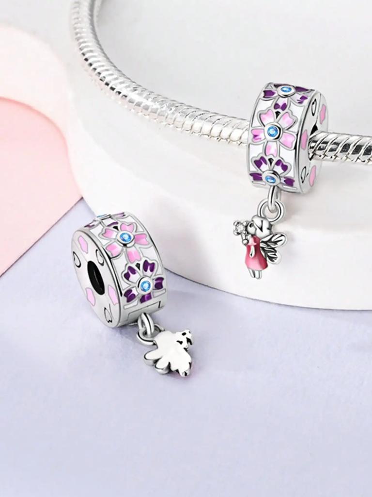 Charms Plata Copper Colors Colorful Butterfly Golden Bow Beadspendant For Original Bracelet For Women Diy Jewelry Love Gift