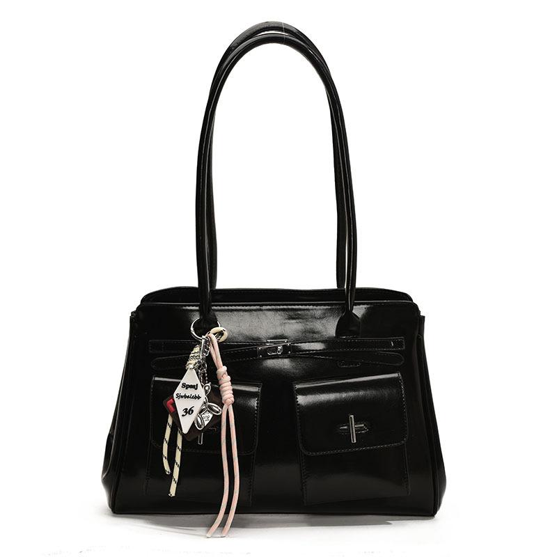 Väska med stor kapacitet Dam Ny Moderiktig Mångsidig Axel- Underarmsväska Dam Pendlarväska