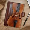 Vintage Violin Faux Leather Notebook Classic Music-Themed Writing Journal for Notes Diary Sketching Elegant Gift for Musicians Writers
