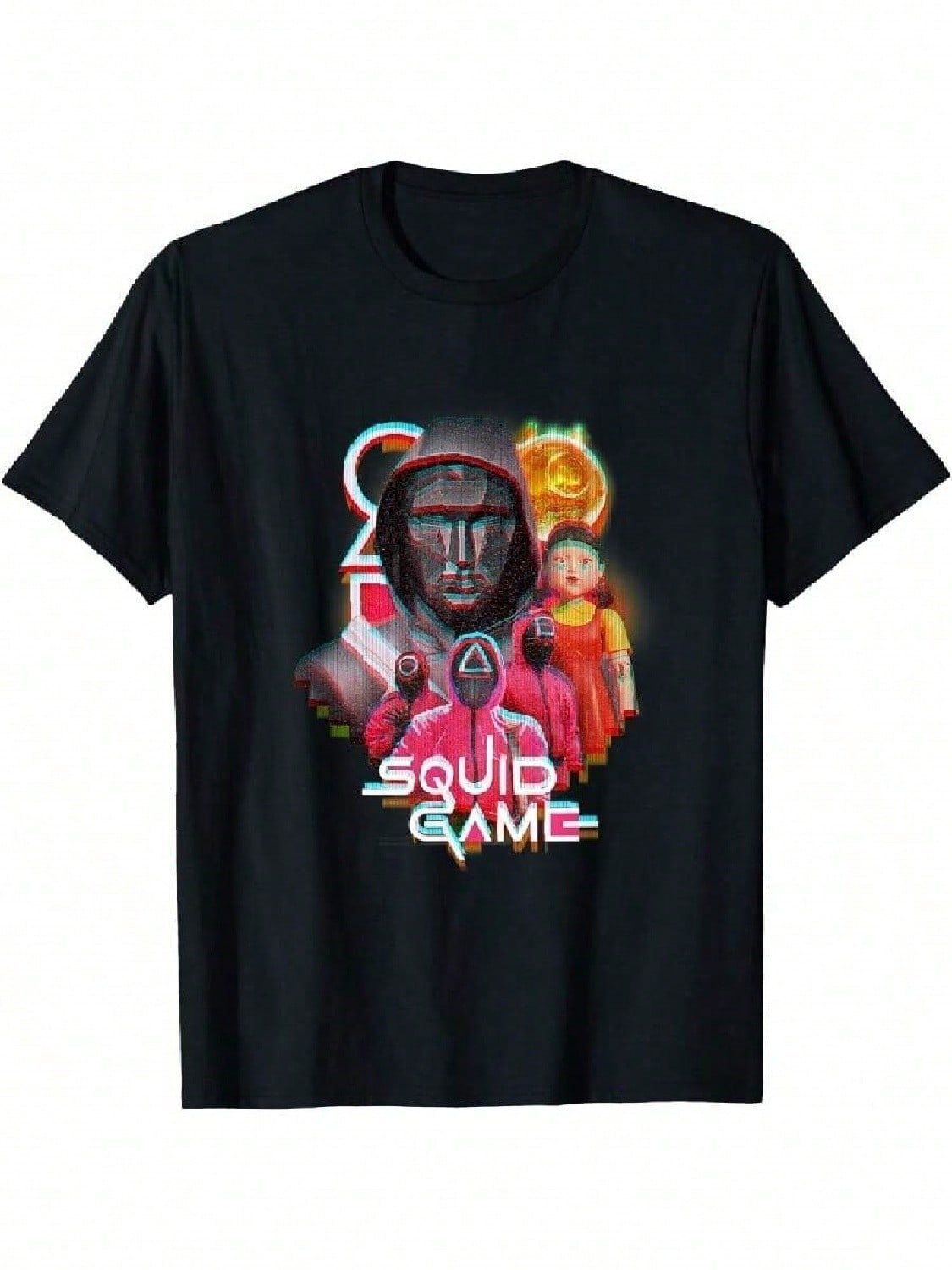 Squids Games 2 Front Man & Henchunisex Glitch Logo T-Shirt S разноцветный