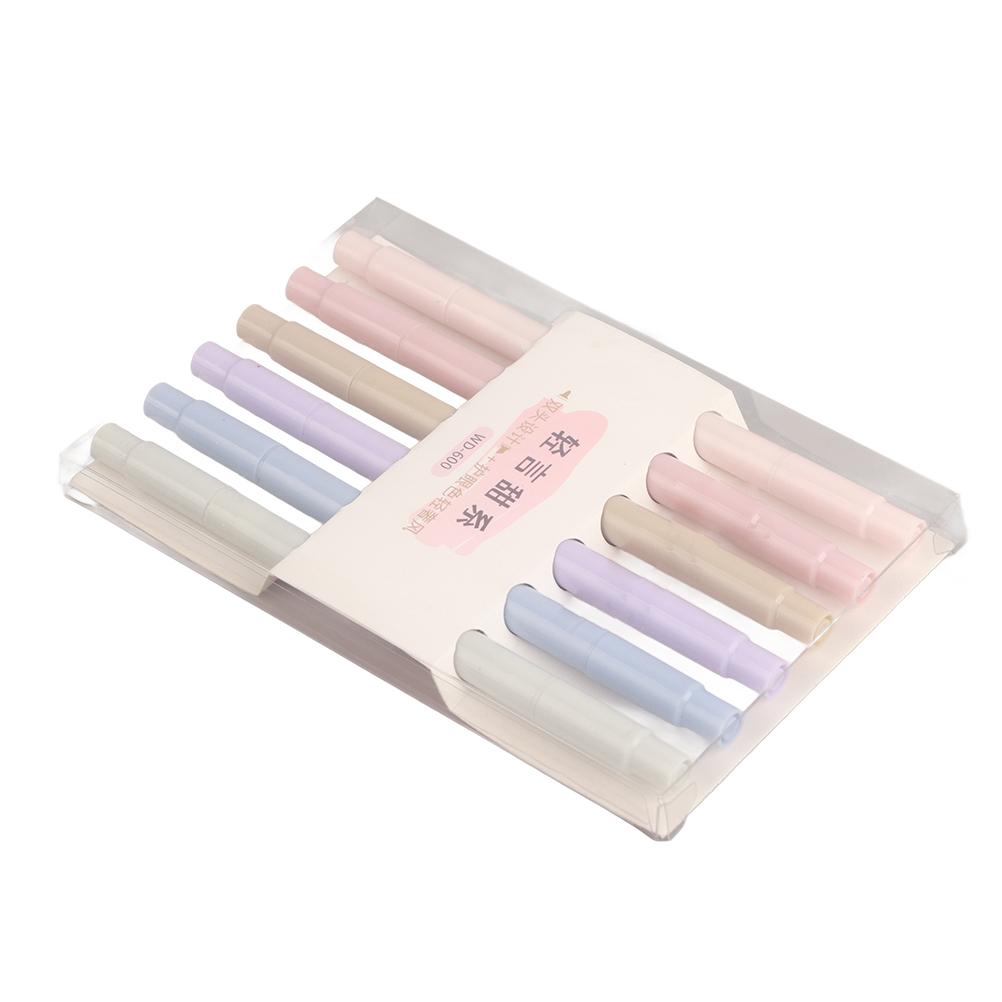 6 Buc 6 Culori Pastel Pixuri Evidențiator Vârf Moale Pixuri Marker Evidențiator pentru Studenți Adolescenți Copii