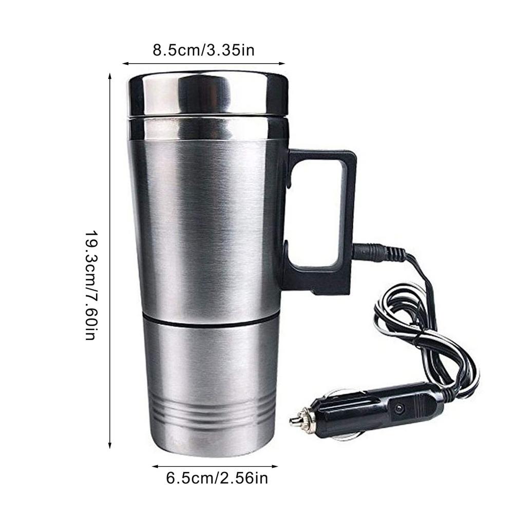 300ml 12V/24V DC Car Heating Cooling Cup Electric Car Kettle Safe Removable Travel USB Heating Cup for Car Winter Accessories