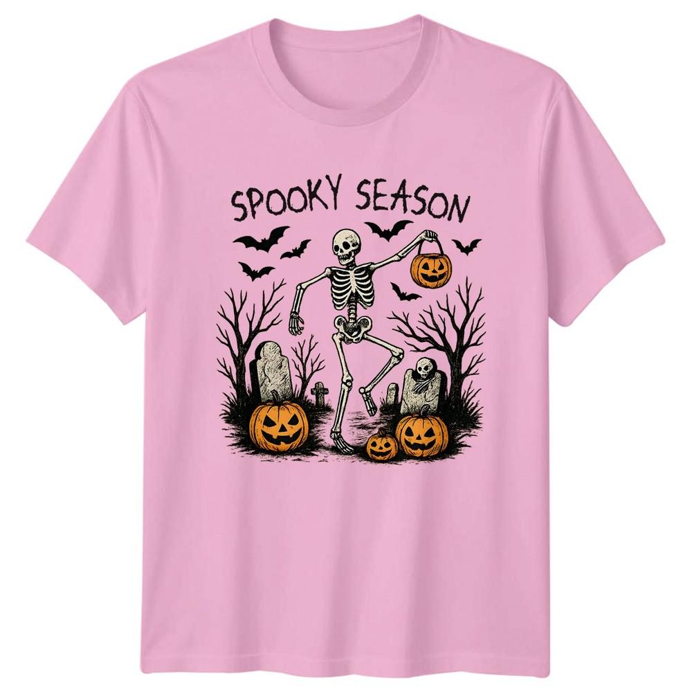 Spooky Season TShirt Skeleton Jack O Lantern Halloween Gift For Him And Her
