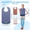 3Pcs Adult Bibs Mealtime Bib Elderly Feeding Soft Towel Cloth Clothing Stain Resistant Protectors for Adult Men and Women