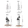 Iron And Wood Christmas Forest Sculpture Festival Seasonal Party Decoration Desktop Ornament