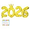 2026 Crown Number Foil Balloons for New Year Eve Party Decoration Supplies Navidad Christmas 2025 Photo Props Gifts