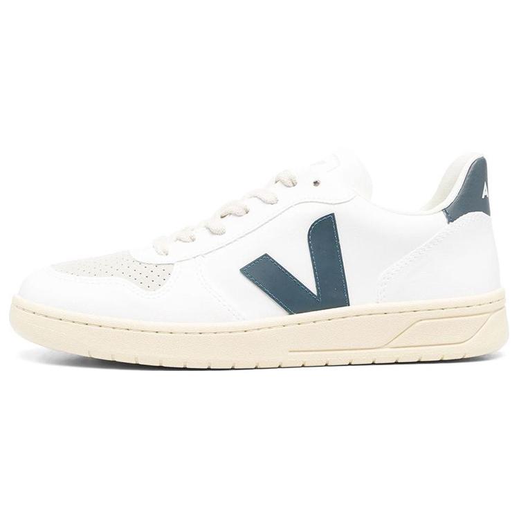 VEJA Leather Low top Stylish Skateboarding Shoes Unisex White Blue VX0703272 36