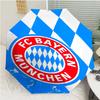 FC Bayern München Logo Print Automatic Umbrella, 8 Rib Iron Frame, Plastic Handle, Suitable for Outdoor Travel &Daily , Ideal Gift