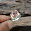 Peach Morganite Gemstone 925 Sterling Ring, Handmade Morganite Wedding Gift Ring