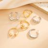 Salircon 6Pcs/Set Punk Creative Irregular Mixed Color Open Rings for Women Trendy Adjustable Drop Rings Jewelry Accessories Gift