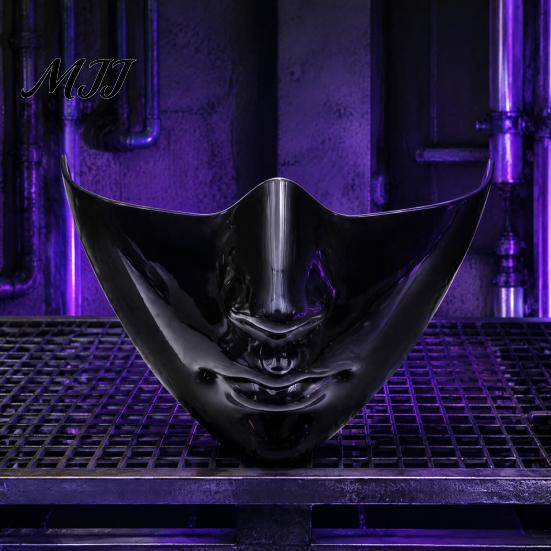 Adults Performance Masque Masquerade for Men Women, Cyberpunk Half Face Mouth Ergonomic Decor Ball Proms, Mardi Gras, Halloween Cosplay Party