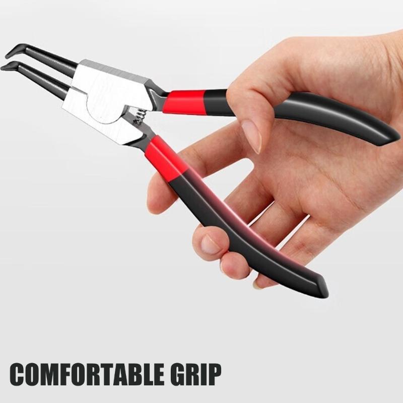 5inch Snaps Rings Pliers Double Purpose Circlip Pliers Snaps Rings Fixed Hardware Repair Manual Tool Internal External