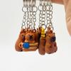 Klíčenka Kawaii Capybara Kreslený 3D přívěsek na klíče se zvířátky PVC držák na klíče taška přívěsek batoh závěsná dekorace pár dárků