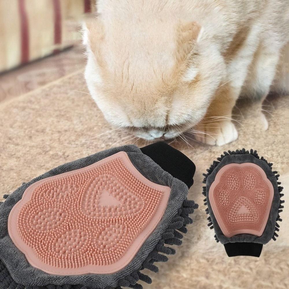Pet Comb Cat Deshedding Comb Double Sided Pet Bath Brush Dog Cat Bath Massage Gloves  for Dog Cat