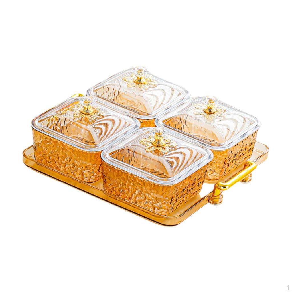 Dried Fruit Plate Cookie Jar Multifunctional Decorative Candy Bowl Spice Jars for Countertop Dining