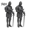 Fantasy Book Nook Figurine Medieval Knight Bookshelf Decor, Armored Bookend Statue, Gothic Library Shelf Decoration, Collectible Action Figure Castle