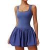 Women's Anti-Exposure Sports Dress - Outdoor Running & Tennis Skirt with Nude Feeling & Fake Two-Piece Design