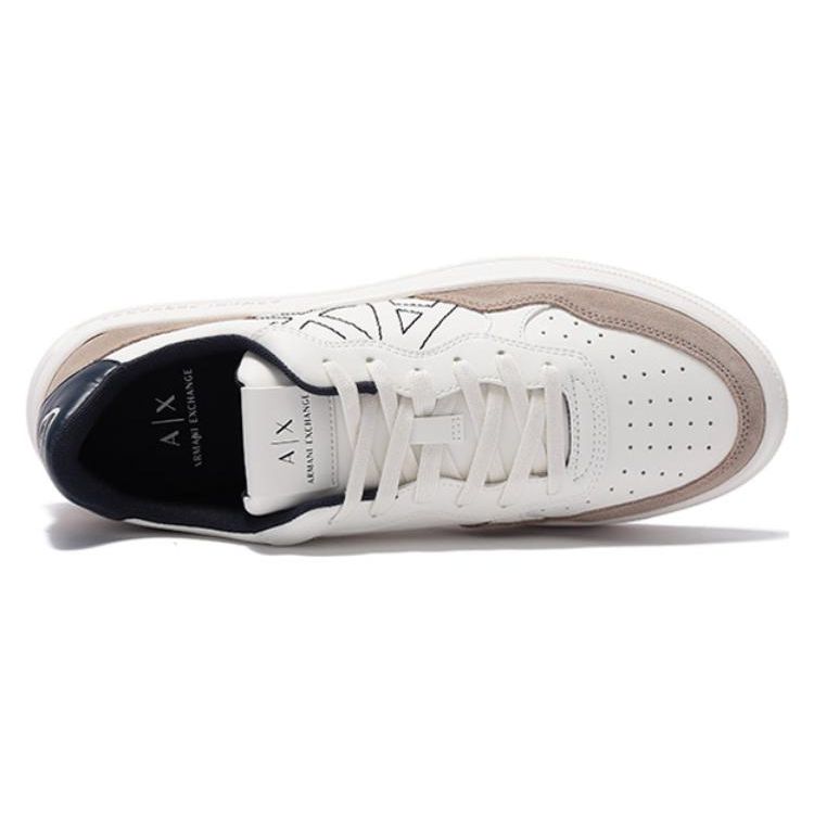 Armani Exchange Ss23 Lace-Up Fashion Sneakers Men Sneakers Off-White XUX148XV601S030