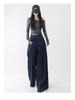 Autumn High Street Women's Wide Leg Floor-Length Jeans: Versatile, Loose, Slimming Draping Fashion
