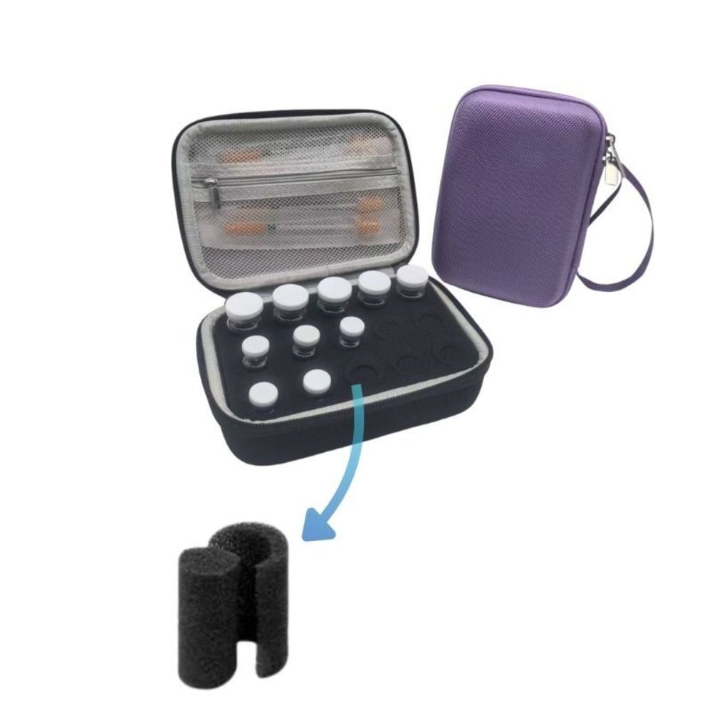 3-10ml Insulin Vial Protector 15 Slots Insulin Organizer Essential Oils Carrying Box for Home