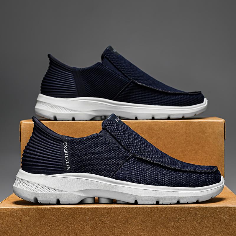 Fashion Hot Sale Men Casual Shoes Slip on Canvas Shoes Comfortable Walking Flats for Man Non Slip Soft Loafers Moccasins Summer Sneakers