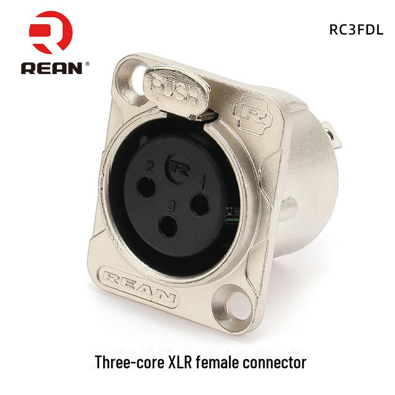 REAN Yongsheng 3-Core XLR YS145 Male & Female D-Type Socket Module for Fixed Installation