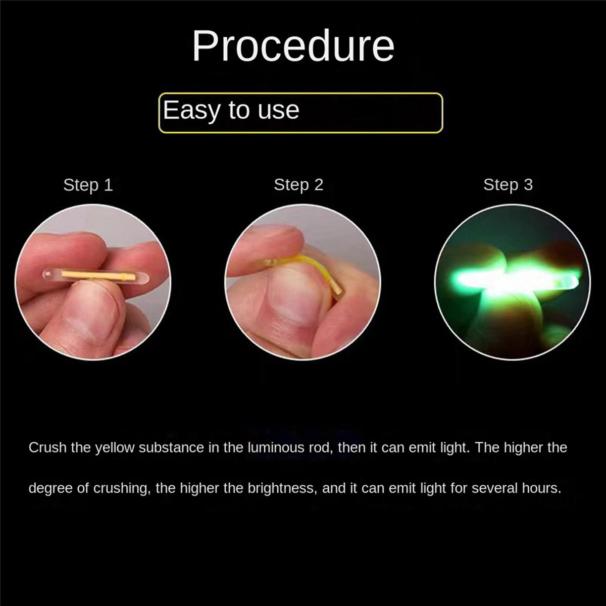 

BAAU 400PCS Fishing Float Light Stick Fluorescent Lightstick LED Fluorescent Dark Glow Sticks Fishing Float Accessories 4.5mm NONE