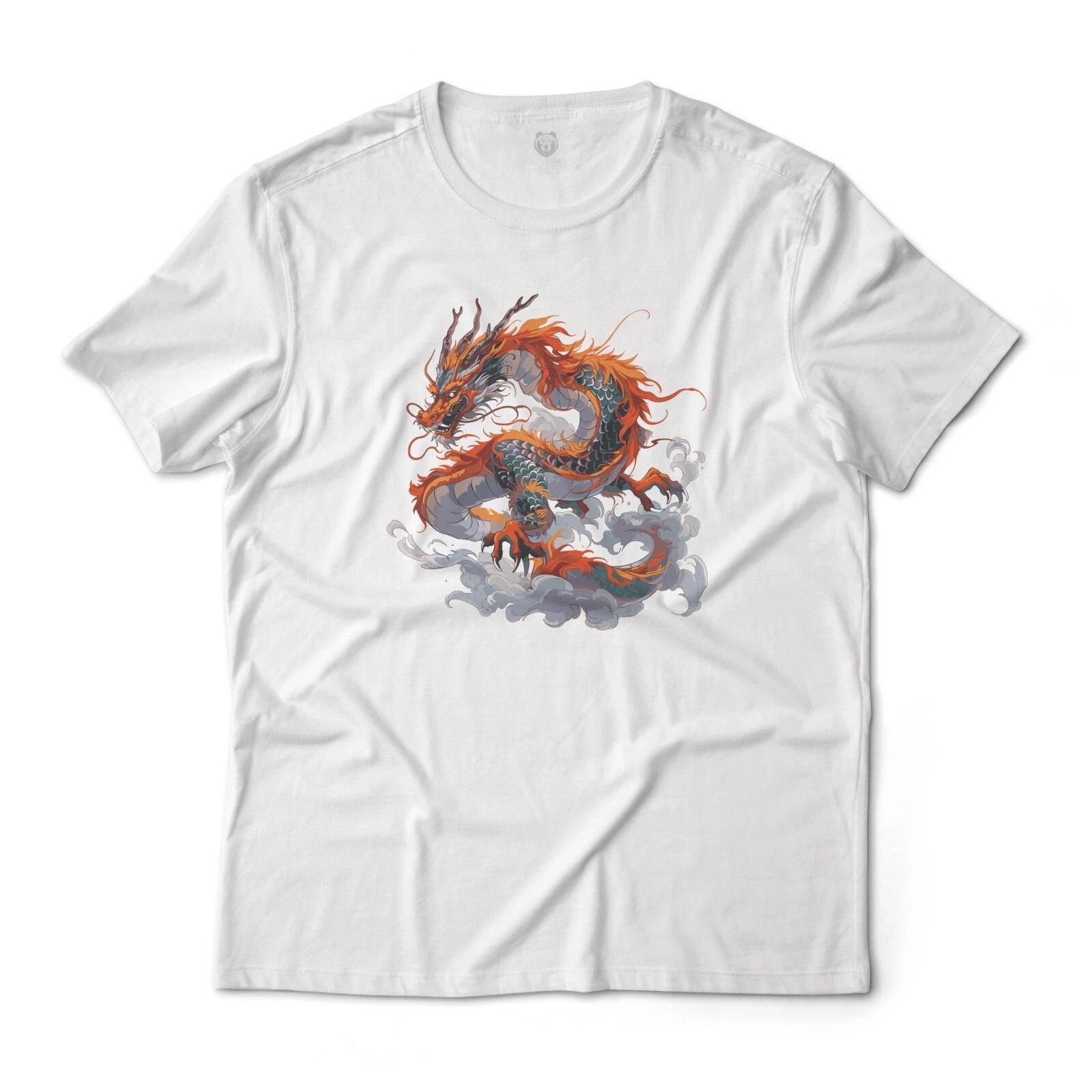 Chinese Dragon Aesthetic Art Year of The Dragon Graphic T-T-Shirt S