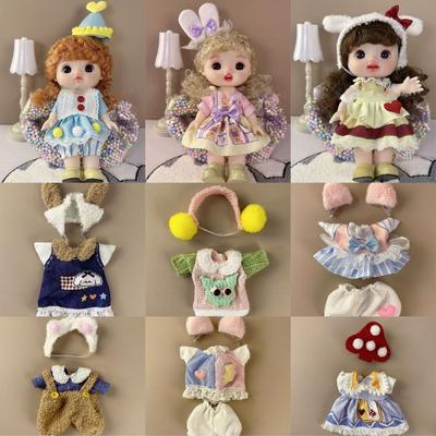 Doll Accessories 1/6 BJD Doll Dress Girl's Toy Gift Doll Rompers Set  Face Joint Doll