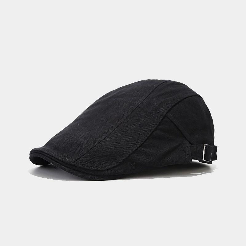 Korean Style Hat British Style Men'S Solid Color Peaked Cap Women'S Painter Beret Spring And Summer Trend