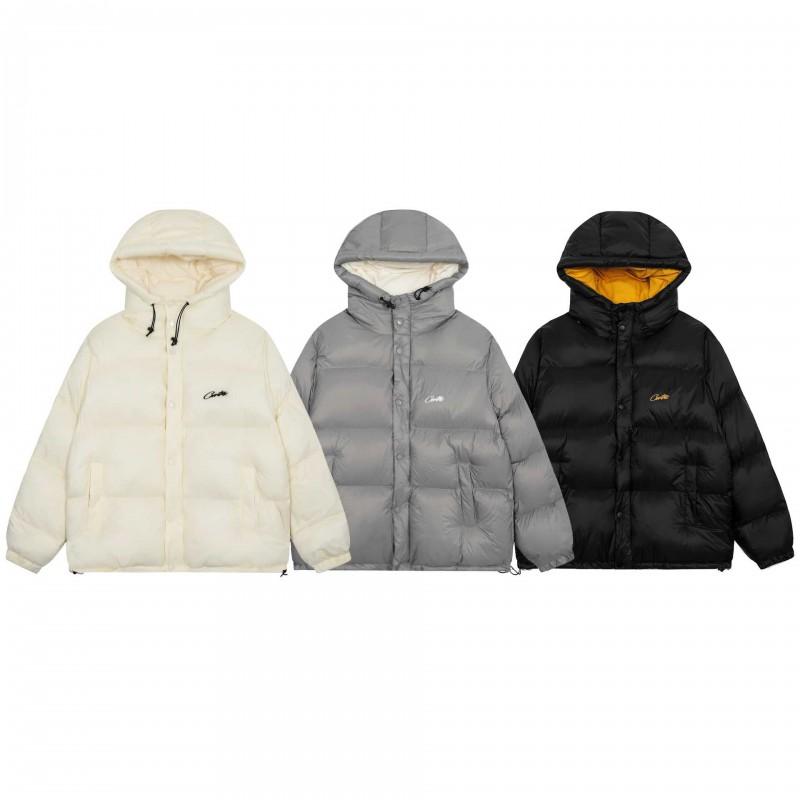 CORTEIZ Streetwear Hooded Jacket Men Loose Fit Single-Breasted Casual Long Sleeve Coat