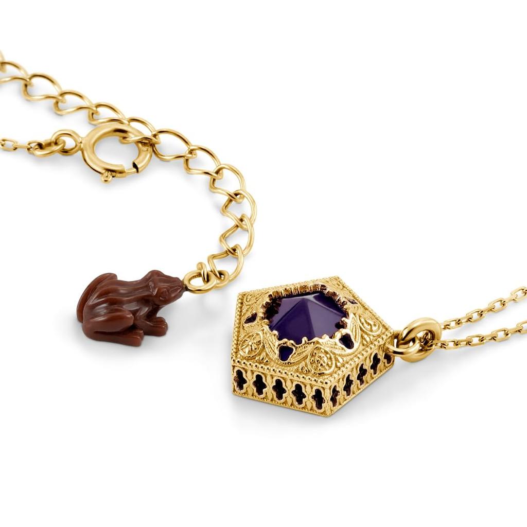 Harry Potter Chocolate Frog Necklace Silver Yellow Gold Coated Jewelry U-Treasure Women's