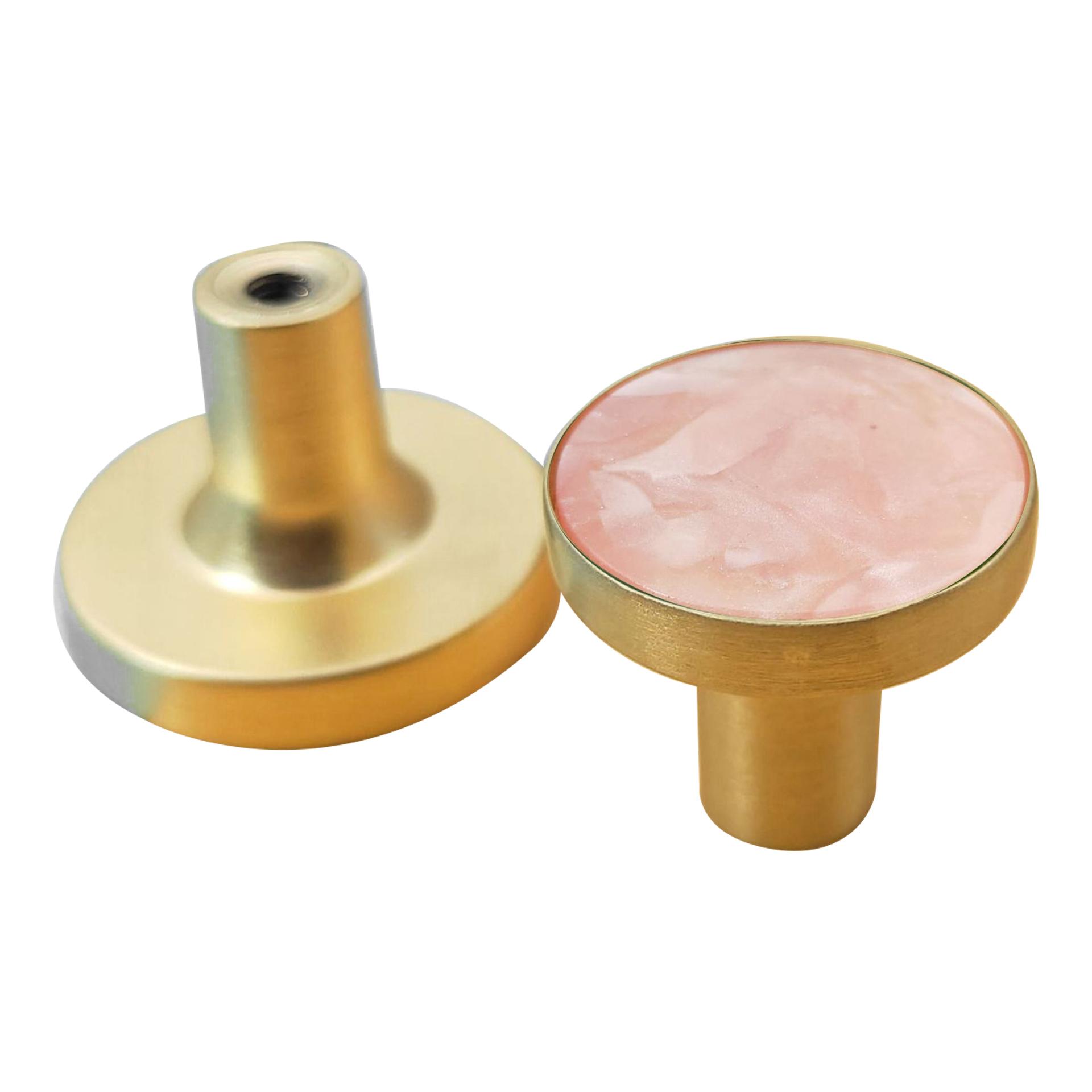 

Zinc Alloy Shell Marble Texture Furniture Round Handle Drawer Wardrobe Cabinet Door Knob,22mm Screw