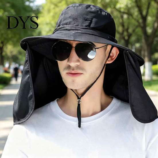 Versatile Sun Hat for Camping with Neck Flap, Breathable Wide Brim Fishing Hat, Summer Comfortable Cotton UV Protection Men Women Hiking Mountain