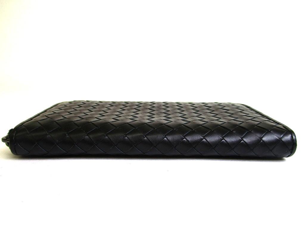 Authentic BOTTEGA VENETA Intrecciato Black Leather Round Zip Wallet Purse #b278  Seller refurbished