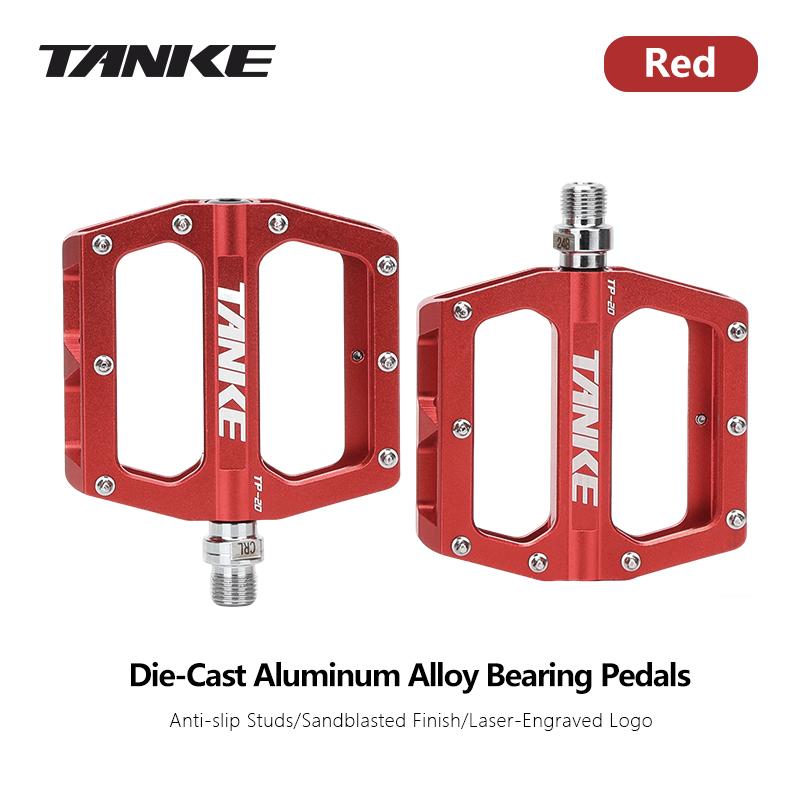 TANKE bicycle pedals ultralight aluminum alloy colorful anti-skid bearing mountain bike accessories MTB foot pedals folding bike