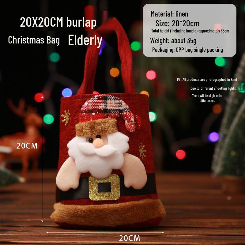 

Рождественская сумка-тоут для детей: Санта, Снеговик, Олень Подарочный и Конфетный Мешок