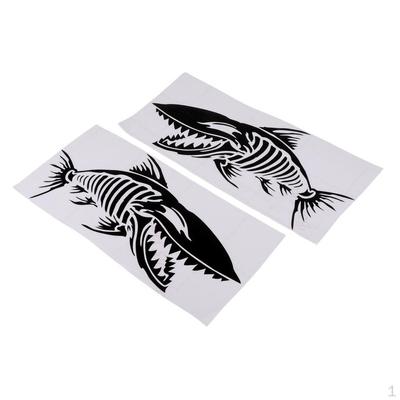 2Pcs Self- Skeleton Stickers Kayak Car Truck Bumper Decals