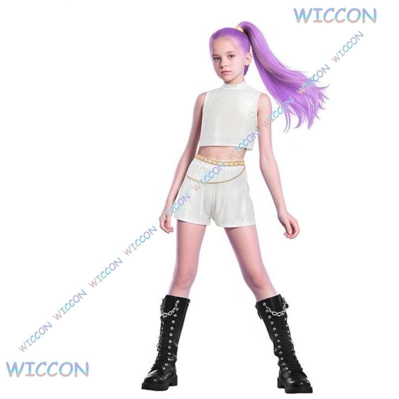 Anime Kpop Démon Děti Lovec Cosplay Rumi Zoey Mira Cosplay Kompletní Oblek Dívčí Styl Dětské Oblečení pro Pódiová Vystoupení Sál