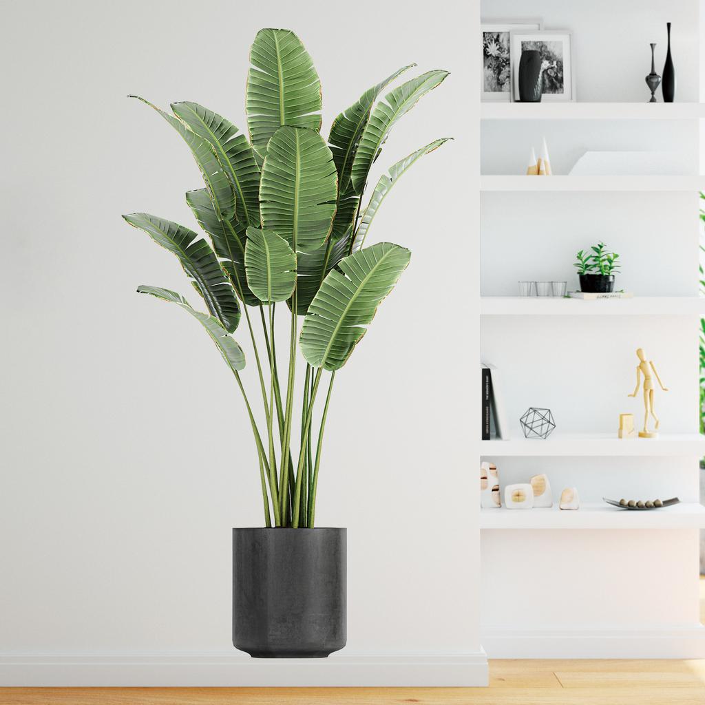 Fresh Potted Plant Realistic Wall Sticker for Bedroom Living Room Entrance Home Wall Decoration Self-Adhesive