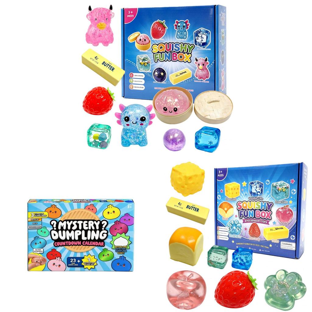 Soft Rubber Stress Toys For Kids With Sensory Development And Anxiety Relief Blue