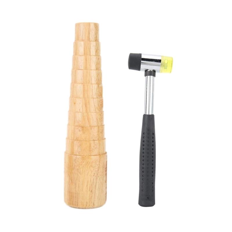 Metal Forming Tool Set Rubber Mallet Bracelet Shaping Rod Jewelry Making Tool Bracelet Shaping Tool for Jewelry Crafting