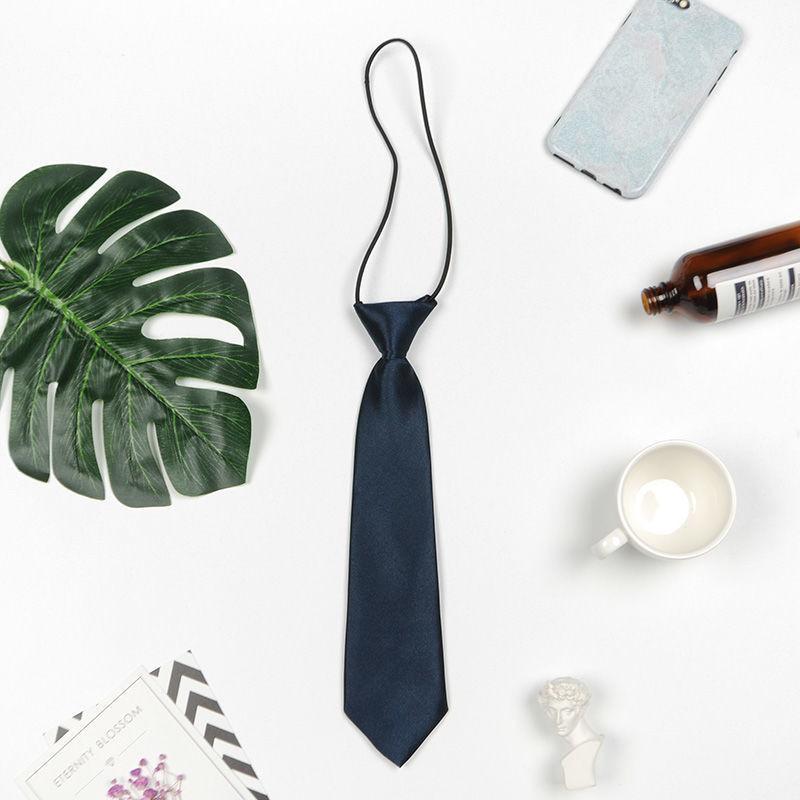 

College Style Kids Tie With Pattern For School Uniforms And Casual Wear темно-синього кольору