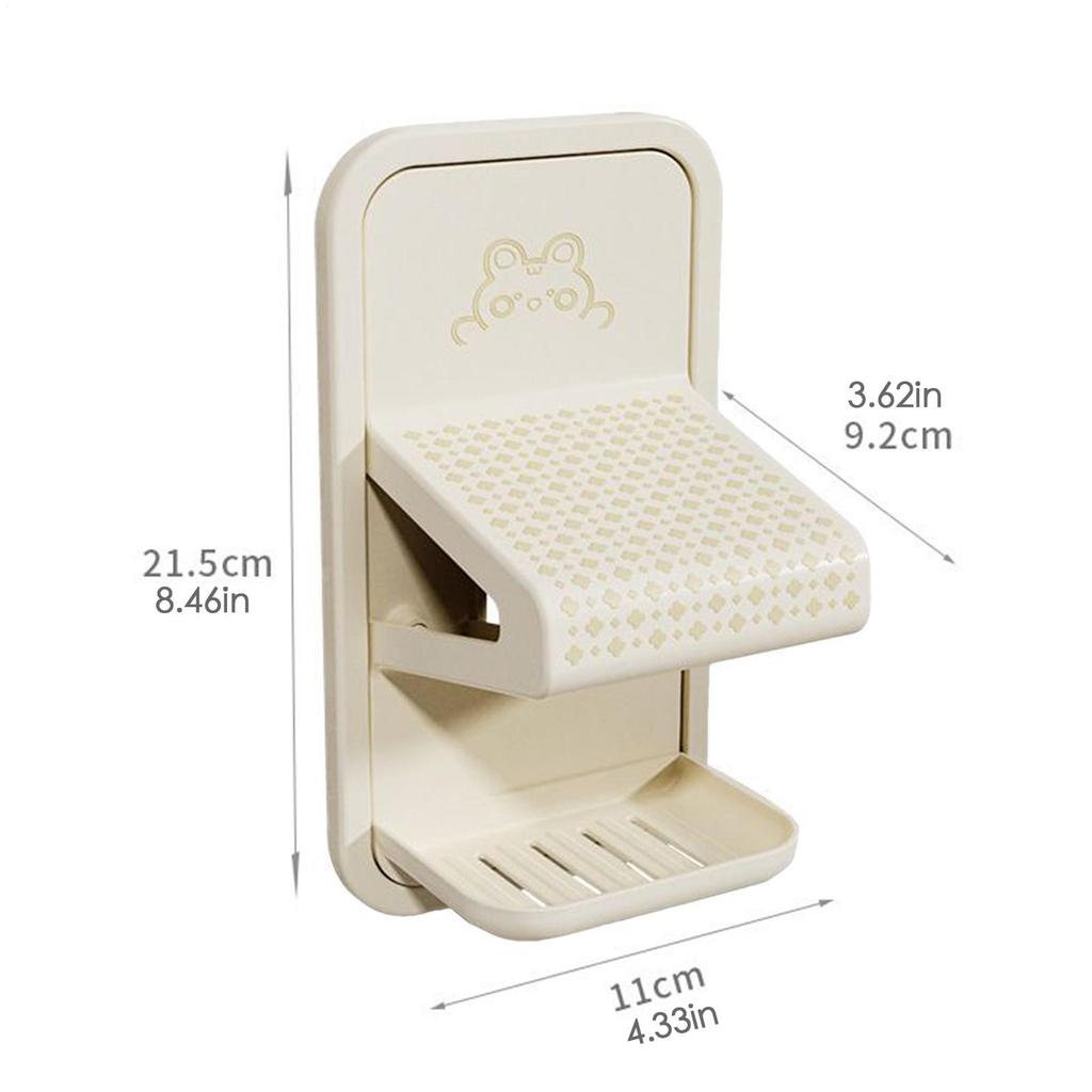 Sgabello da Doccia per Radere le Gambe Sgabello da Doccia per i Piedi per Radere le Gambe Accessori da Bagno a Parete con Vassoio per Metallo Vetro Marmo
