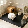 Waterproof Pet Cage Floor Pad for Households with Cats and Dogs, Button Closures Attach to Cage Feet to Reduce Shifting, with Detachable Construction