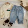 Spring/Autumn Kids' Cartoon Jeans - Boys' Casual Loose Fit Long Pants for Toddlers & Little Children