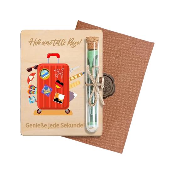 

1/2/3 шт. Дорожный держатель для денег, наличных, подарочный, деревянный, красный, багажный, держатель для наличных, карточек, мужской, женский, дорожный, подарочный, настольное украшение, орнамент 1pc