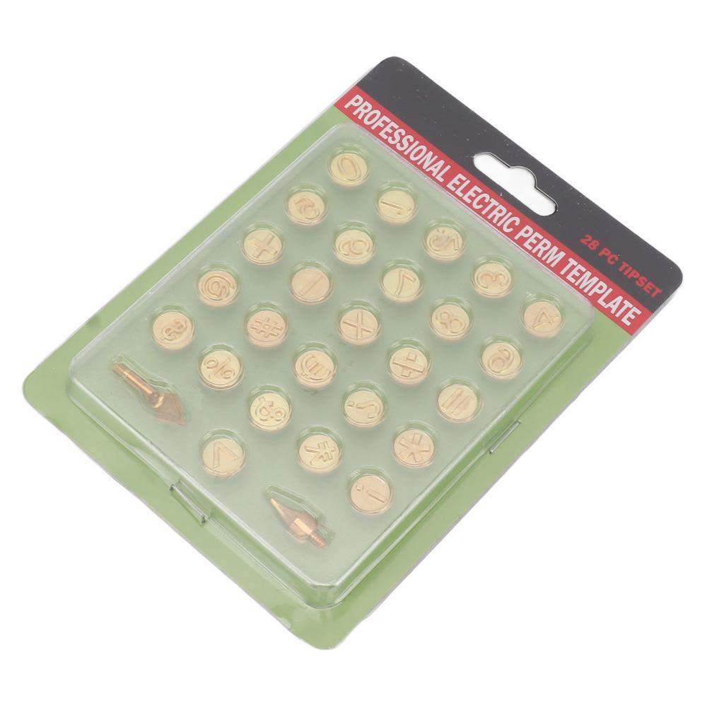 28Pcs Brass Wood Burning Tip Set Gold Brass Pyrography Tip Pyrography Head Kit For Wood Burning