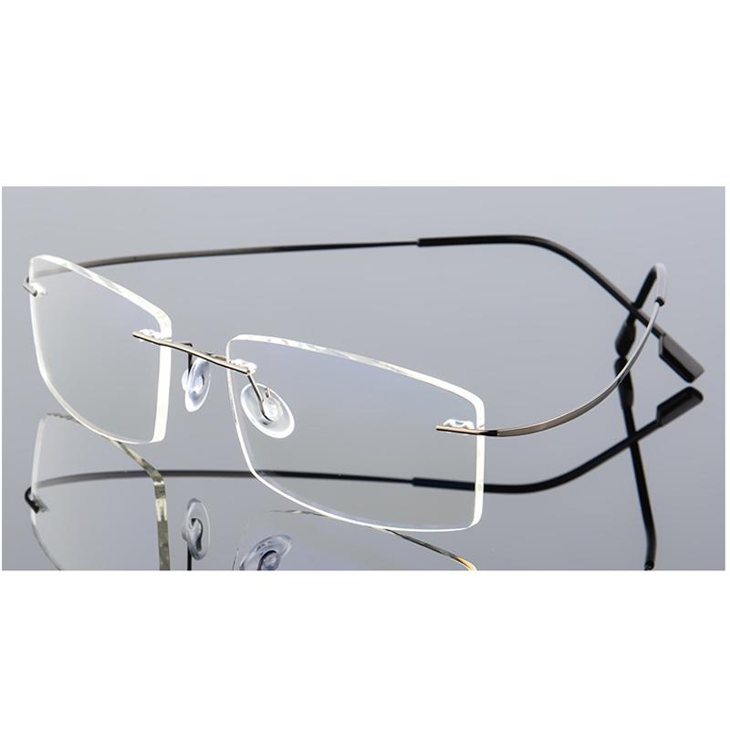 Ultra Hafif Kaplama Çerçevesiz Miyopi Gözlükleri -1,0 -1,5 -2,0 ila -5,0, Çerçevesiz Süper Hafif Paslanmaz Çelik Hipermetrop +1,0 +2,0 +4,0