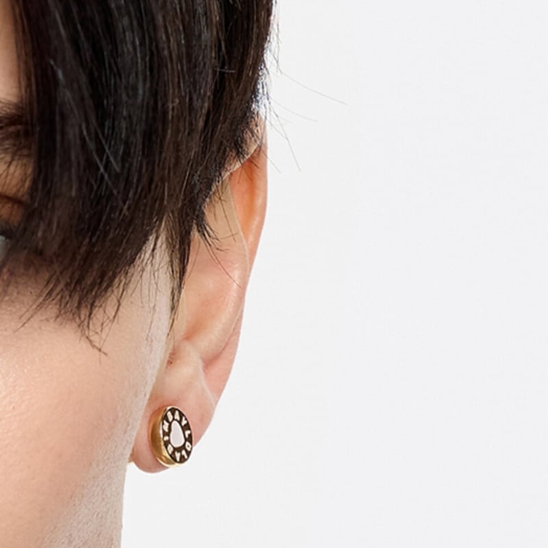 BIMBA Y LOLA [25SS] BIMBA Y LOLA Ivory Heart Logo Earrings B255AIW011IVF